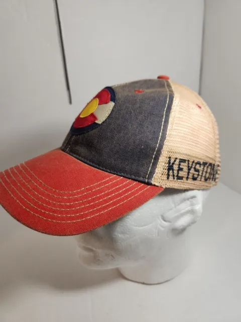 Colorado Hat Snapback Baseball Cap Mens Blue Red Hiking Outdoor Mesh Keystone