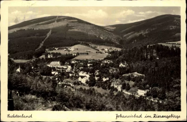 Johannisbad Janské Lázně Riesengebirge Sudetenland 1939 Verlag Zinecker gelaufen