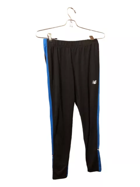 New Balance Track Pants  Black Blue Youth Kid Activewear Casual Medium 10-12