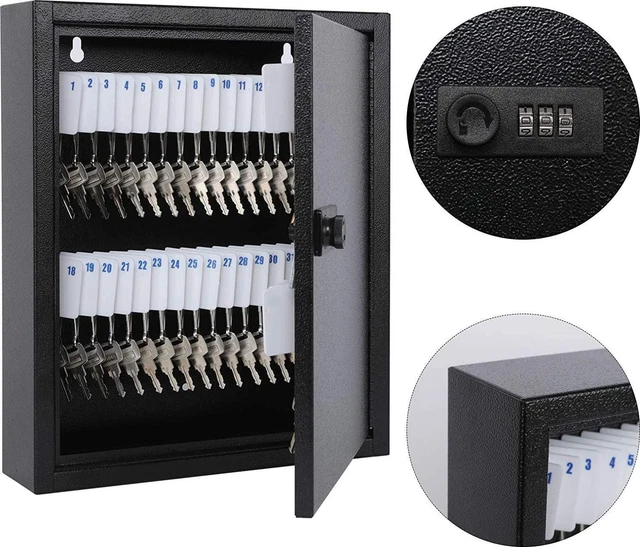 60 KEY STORAGE Lock Box Code Safe Organizer Wall Mount Security