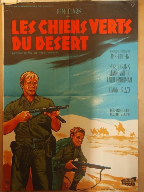 LES CHIENS VERTS DU DESERT/ 1967/ AFFICHE 60 x 80/ GUY-GERARD NOEL