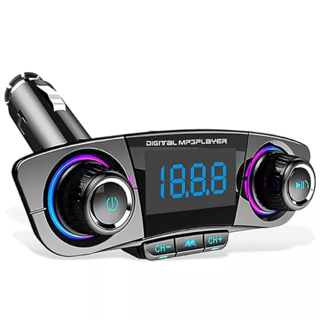 Universal Wireless Bluetooth Car Kit & Charger FM Transmitter Fits Cell Phones 2