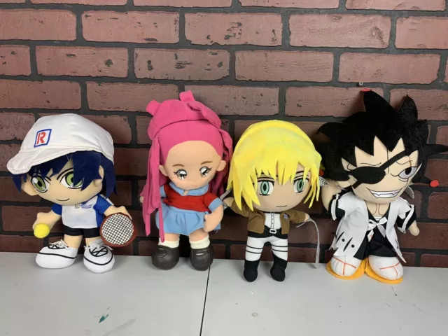 Plush Anime Figures Lot of 4 Bleach Attack On Titan Prince Of Tennis