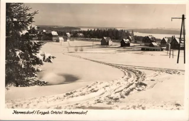 AK Hermsdorf Erzgeb. Ortsteil Neuhermsdorf ca. 1960 Winter (Nr. 1694)
