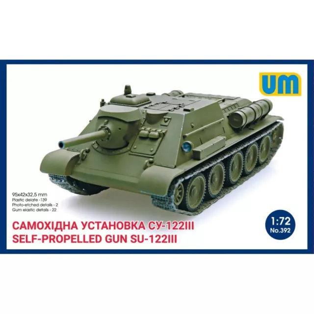 UNIMODELS UM 392 Plastic scale model kit 1:72 Self-propelled artillery gun SU122