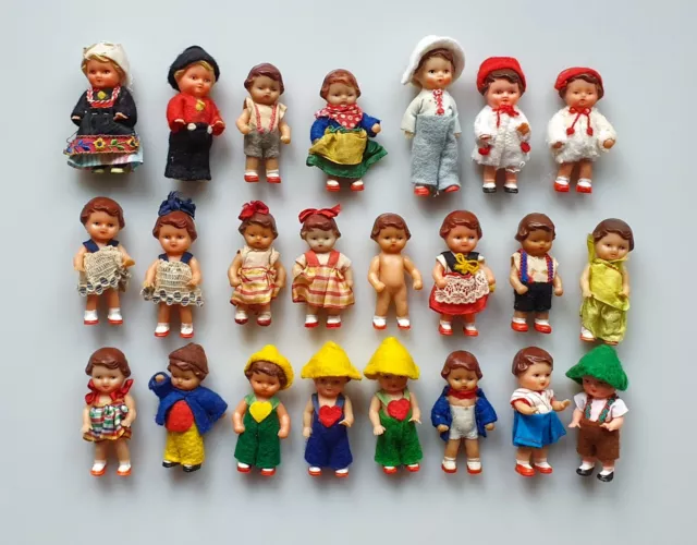 Vintage Rare Collectable Job Lot 23x Ari German Rubber Dolls Or Dolls