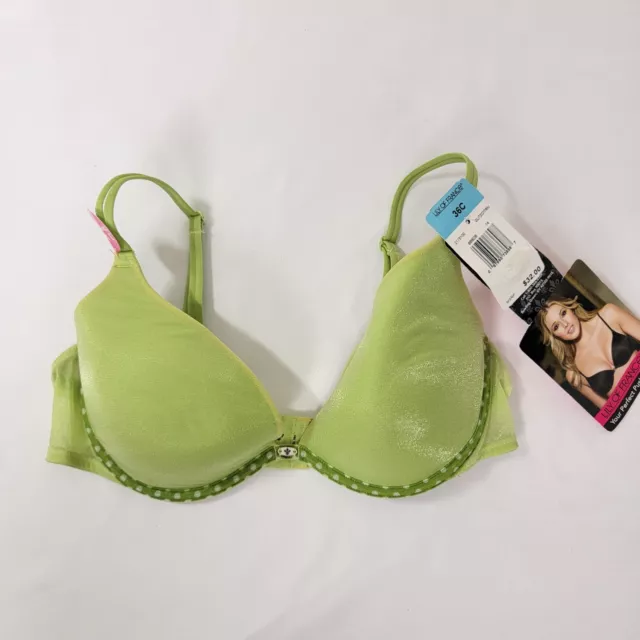 Lily of France Push UP neon green Bra New NWT 36C 36 C underwire 2175100 citrus