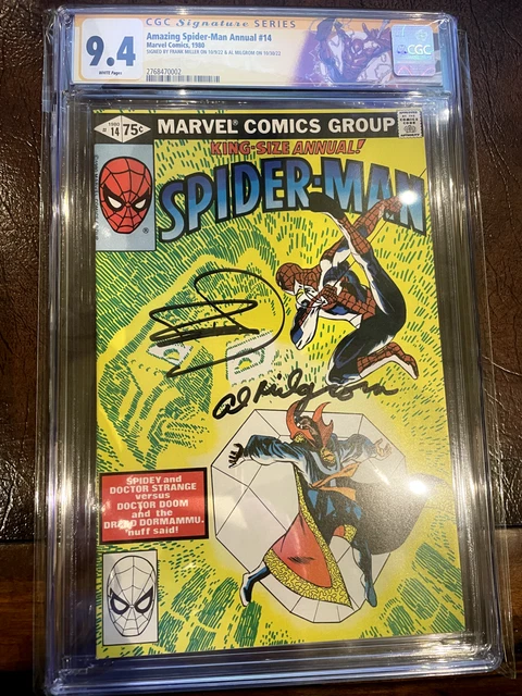 AMAZING SPIDER-MAN ANNUAL #14 Marvel CGC 9.4 SS 2X FRANK MILLER & Al Milgrom
