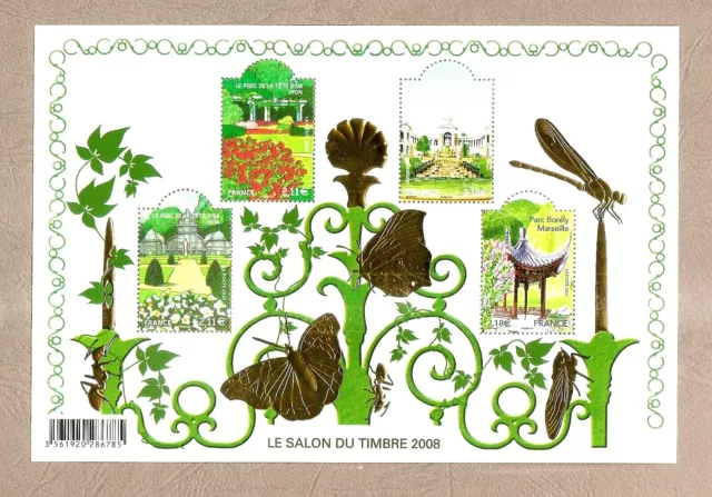FRANCE 2008 Bloc n° 120 Salon du timbre 2008 doré  NEUF**LUXE