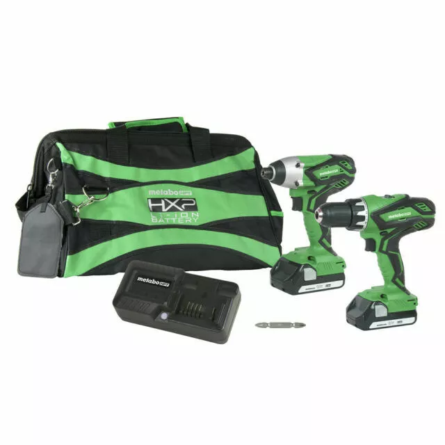 Metabo Hitachi HPT 18V Hammer Drill & Impact Driver Kit (KC18DGLS) New Free Ship Metabo Hitachi HPT 18V Hammer Drill & Impact Driver Kit (KC18DGLS) New Free Ship