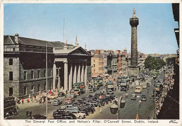 Nelsons Pillar and General Post Office O Connell Street Dublin Ireland