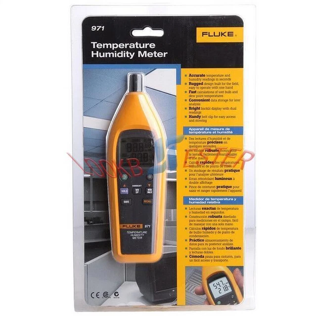 ONE Fluke 971 Temperature Humidity Meter Tester Psychrometer