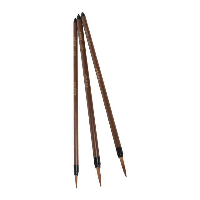 3 Pcs Miniatur-Detailpinsel Hakenstift Rundbürsten-Set Einstellen