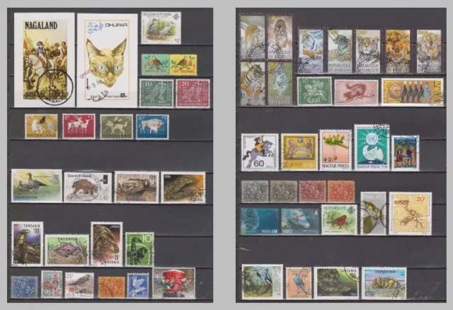 Collection ANIMALS on stamps - see photos