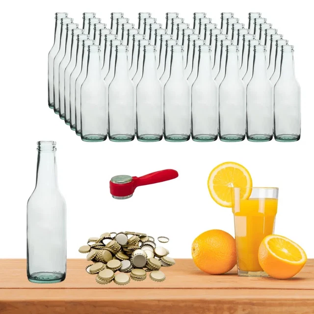 Bottiglie In Vetro 1 Litro Con Tappo - Set Da 6 Per Acqua, Succhi E Conservazione - Foto 10