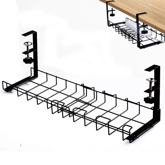 UNDER DESK CABLE Management Tray Cable Wire Table Storage Rack