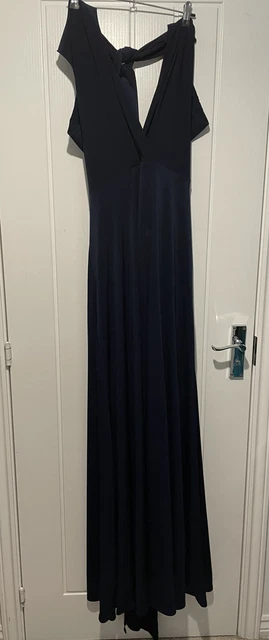 BNWT LADIES COAST Maria Nude Navy Blue Lace Crochet Midi Occasion