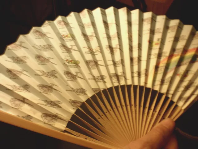 JAPANESE AVIATION AIRCRAFT Theme HAND FAN - KAWASAKI