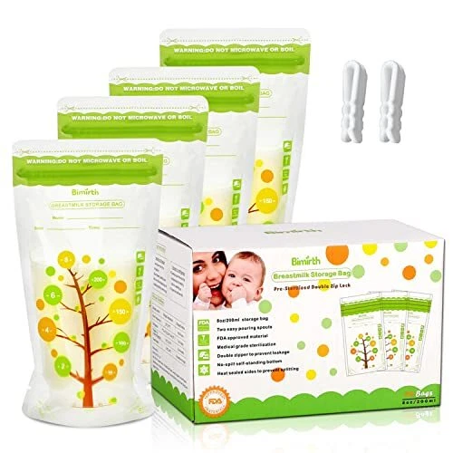 Bimirth Breastmilk Storage Bags 112 Count BPA Free Convenient Milk Storage Ba...