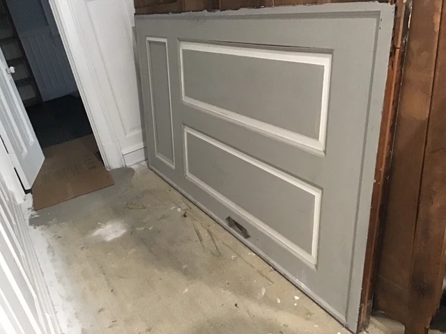 Vintage Solid Wooden Panel Door 90 1/2” H x 48 1/2 “Wx 3”D.  Possibly Mahogany??