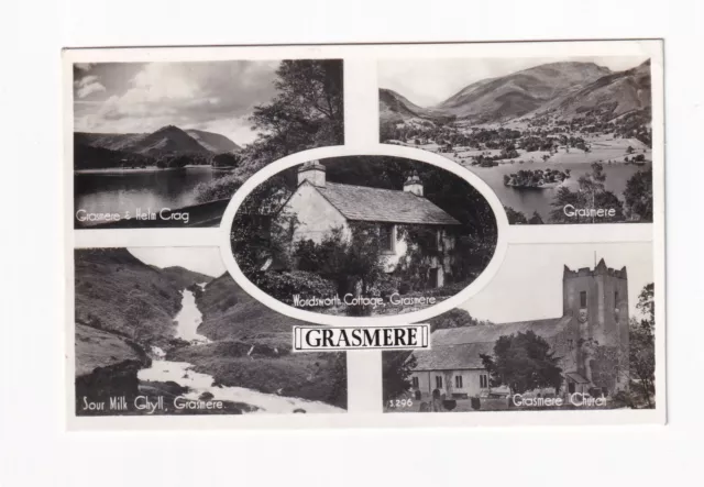 Real Photo multi-view Postcard, Grasmere