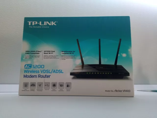 TP - LINK Modem Router AC1200 Wireless VDSL/ADSL nero ARCHER VR400