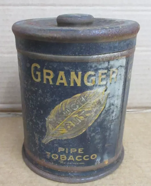 Vintage Granger Rough Cut Empty Tobacco Tin