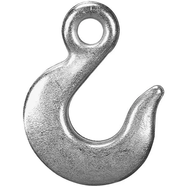 (10)-Forged Steel Zinc Plated 1/4" Grade 43 Chain Eye Slip Hook T9101424 10 pk
