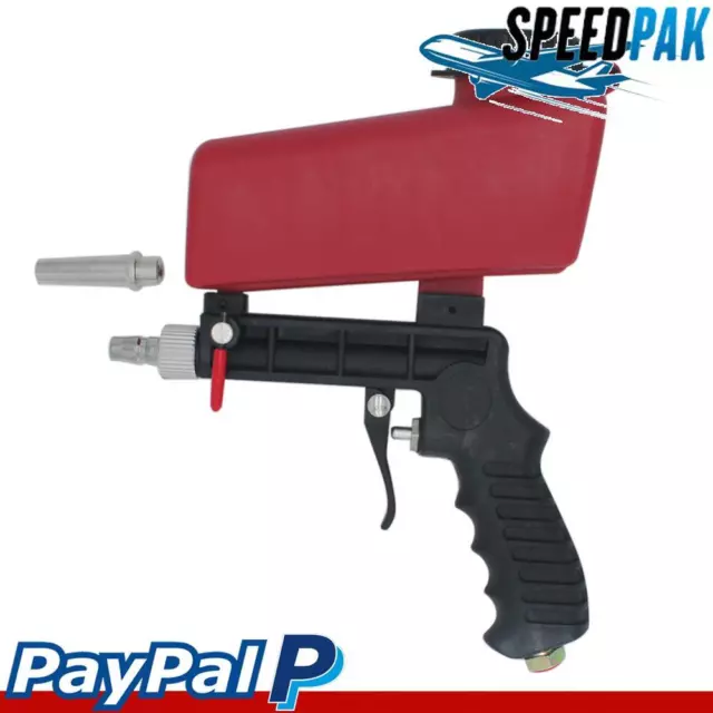 90psi Mini Handheld Gravity Aerodynamic Spray Gun Pneumatic Sandblaster Gun