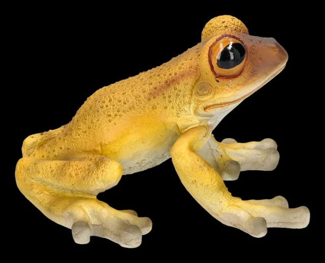 GARTENFIGUREN TROPISCHER Frosch braungelb HotAnt Garten Deko