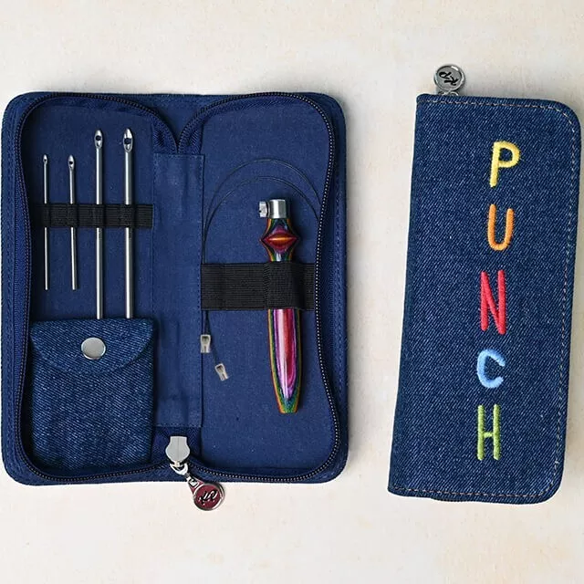 KnitPro Vibrant punch needle set, punch needle embroidery kit, 4 sizes needles