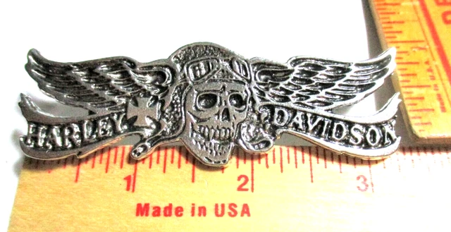 1975 Harley pin vintage old motorcycle pilot collectible biker vest memorabilia