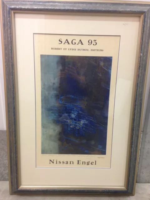 Nissan ANGEL engraving poster signed etching color marking on boxes