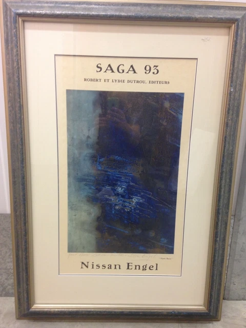 NISSAN ENGEL GRAVURE affiche signée dédicacée etching Farbradierung auf
