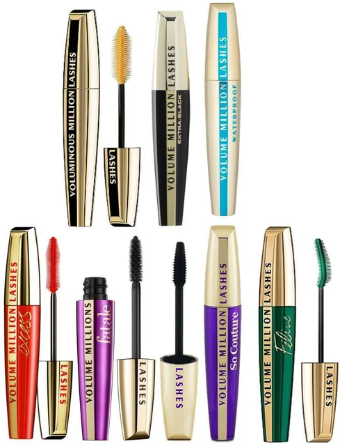 Loreal Volume Million Lashes Water Proof Extra Dark Exces So Couture Mascara*New