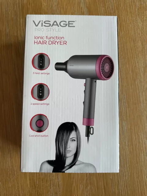 Aldi Visage Pro Series Ionic Hairdryer - Brand New In Box, Anthracite & Pink