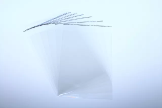 500 Unidad Bolsa Lámina 105x152 MM con Cierre 30MM Aletear Opp Lámina 30 Mµ