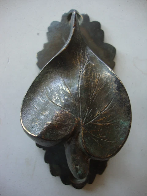 Antique pair brass curtain tie backs 2