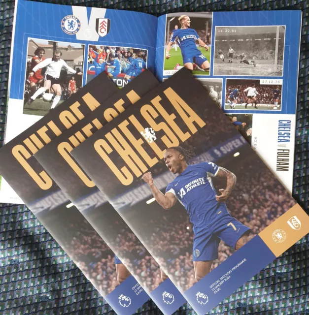 CHELSEA v FULHAM PREMIER LEAGUE  13/1/2024  PROGRAMME BUY NOW, LAST 3 ITEMS!!!