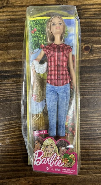 BARBIE CAREERS FARMER w Chicken Doll DVF53 NEW DAMAGED PACKAGING