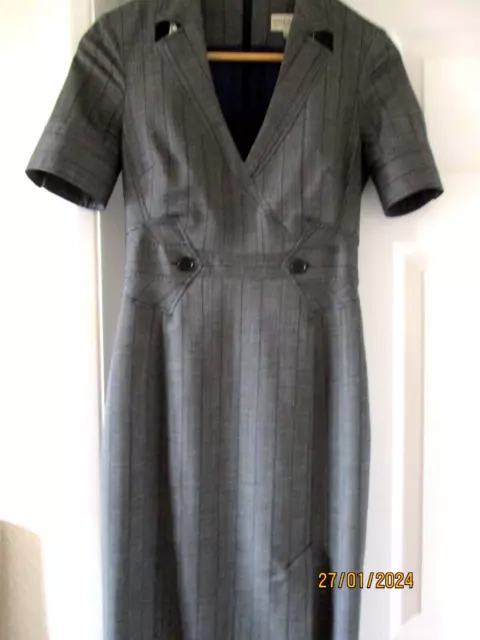 KAREN MILLEN - ABITO DONNA SMART DESIGNER IN LANA FODERATO GRIGIO - Taglia 8 - SPLENDIDO