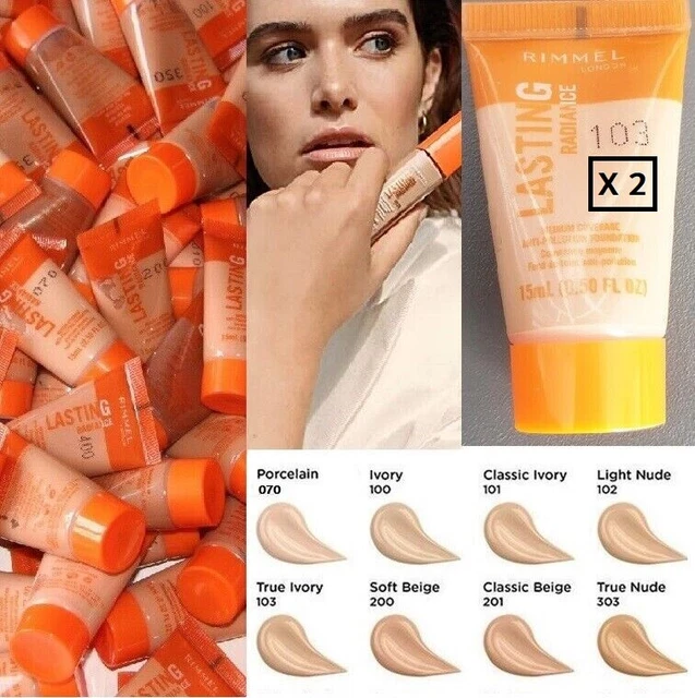 RIMMEL LASTING RADIANCE Fond de teint Voyage 30ml 2 x 15ml 103 TRUE IVORY IVOIRE