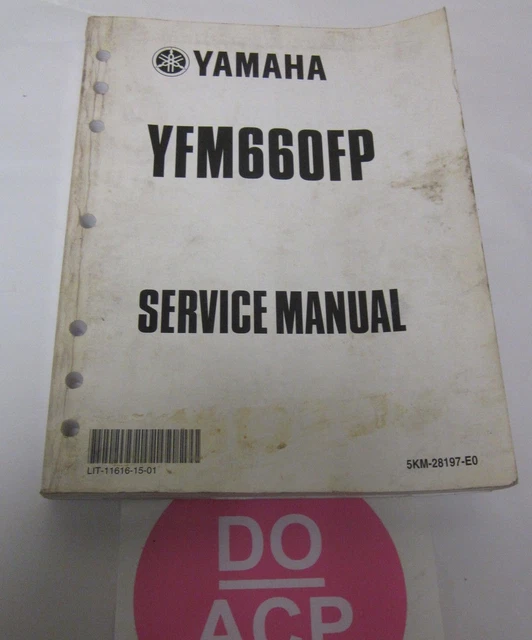2001 Yamaha Yfm660Fp Service Shop Repair Manual