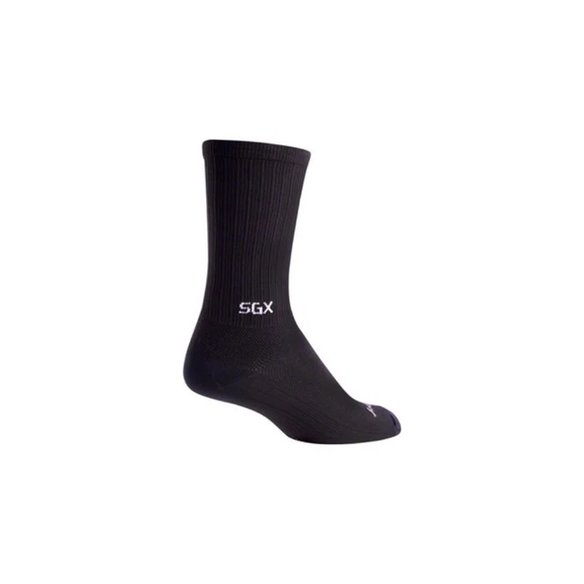SockGuy SGX Unisex Comfortable Performance 6 inch Bi-Cycle Riding Socks - Black