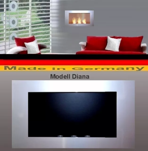 Gel y Etanol Chimenea Fireplace Cheminee Camino Caminetti Modelo Diana Plata