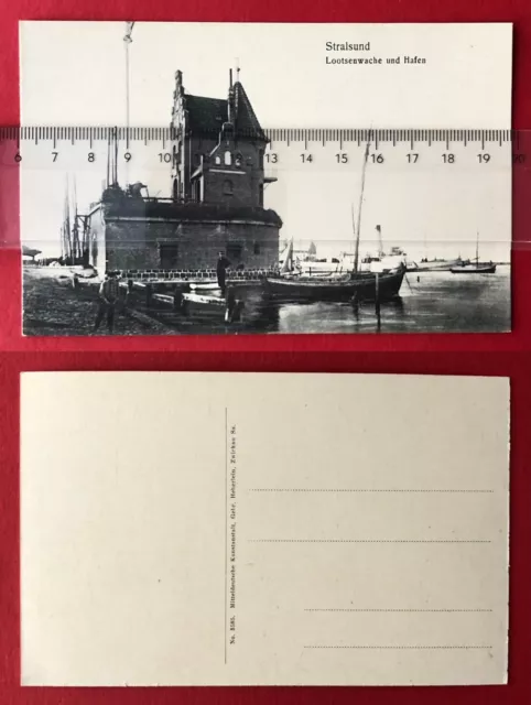 AK STRALSUND um 1910 Lootsenwache und Hafen   ( 109343