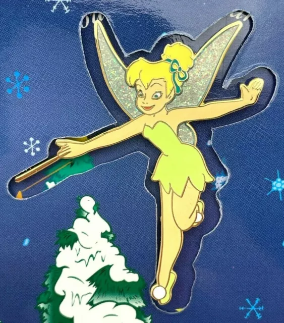 TINKER BELL Pin w/ Christmas Card LE 300 DisneyShopping 2008 Holidays