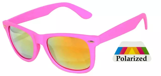 Gafas De Sol Rosa Para Niños Lentes Espejo Polarizadas Protegen Los Ojos De Los Niños De Los Rayos Uvb Con Bolsa