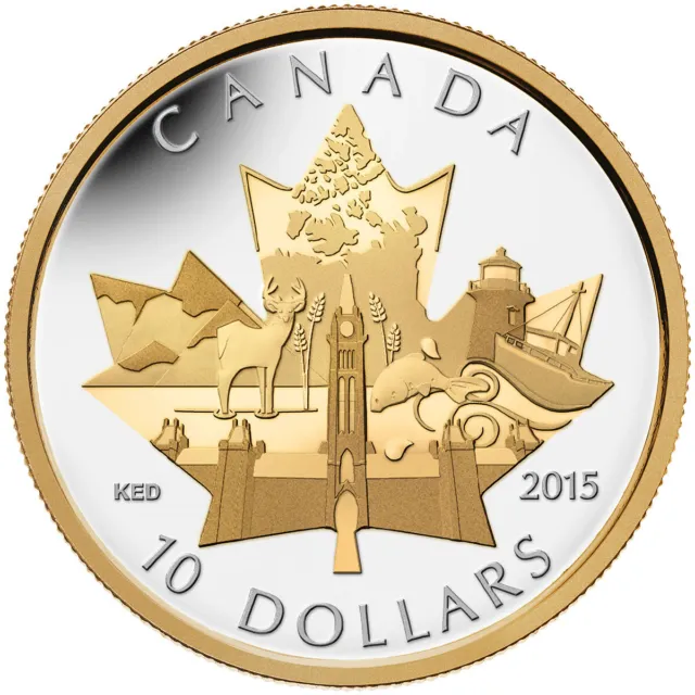 2015 Canada $10 Fine Silver Coin  - Celebrating Canada