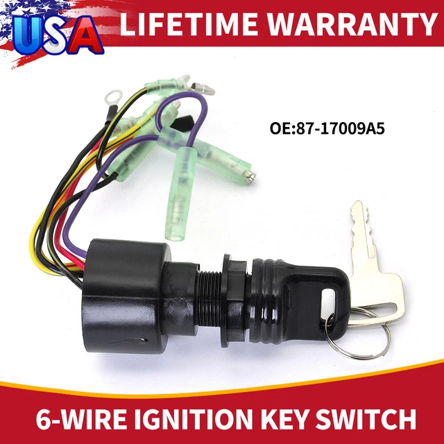8717009A5 BOAT MOTOR Ignition Key Switch For Mercury Outboard Motors 3